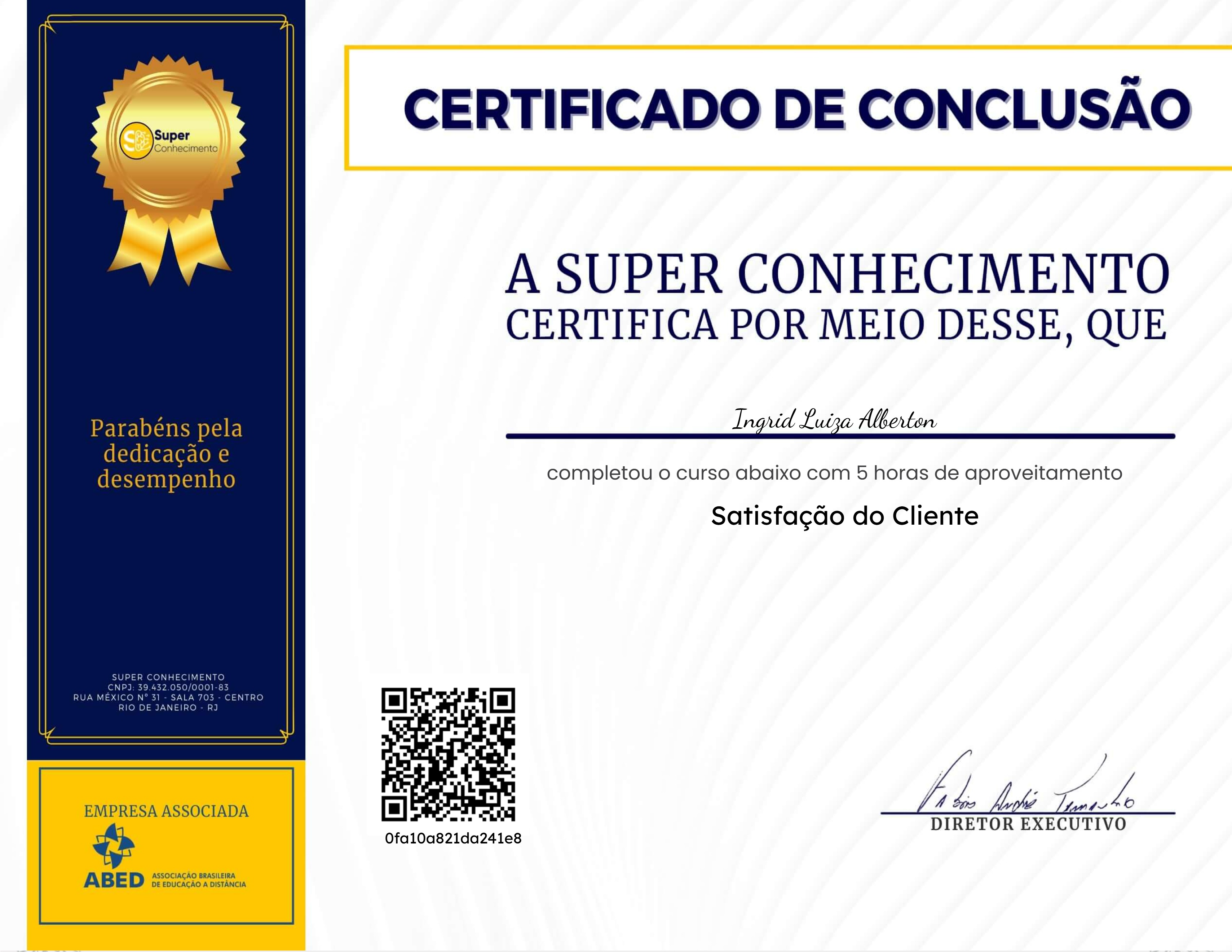 Satisfação do Cliente